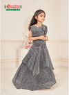 Grey Colour Shreematee Baby Girl Vol 1 Gown Style Fancy Fabrics With Handwork & Stone Work Kids Wear For Girls 1101